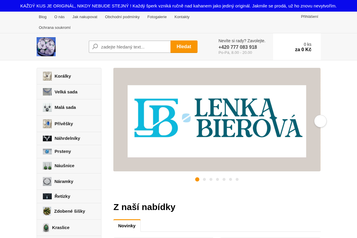 Perly ze skla Lenka Bierová