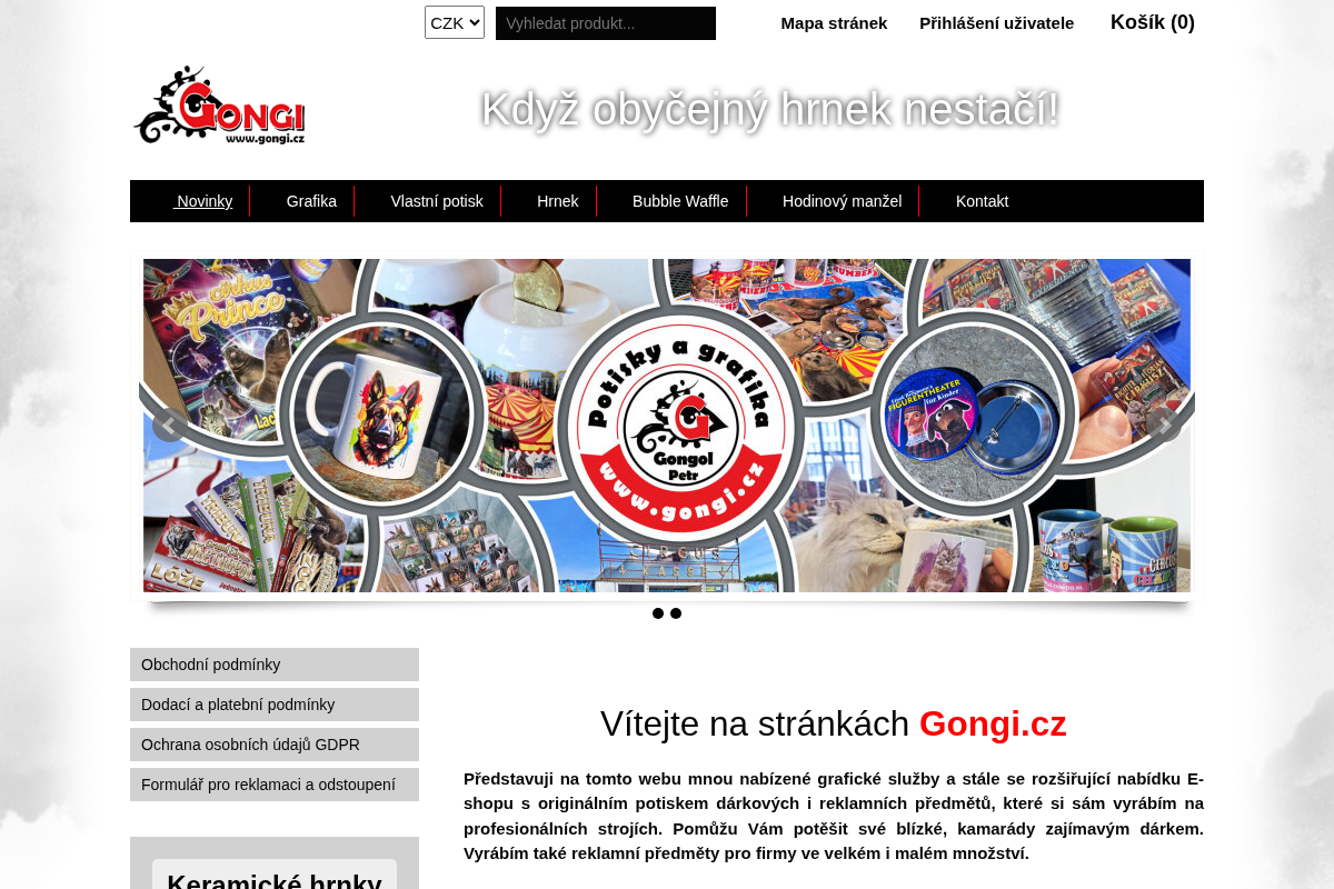 Gongi - Potisky a grafika Petr Gongol - www.gongi.cz