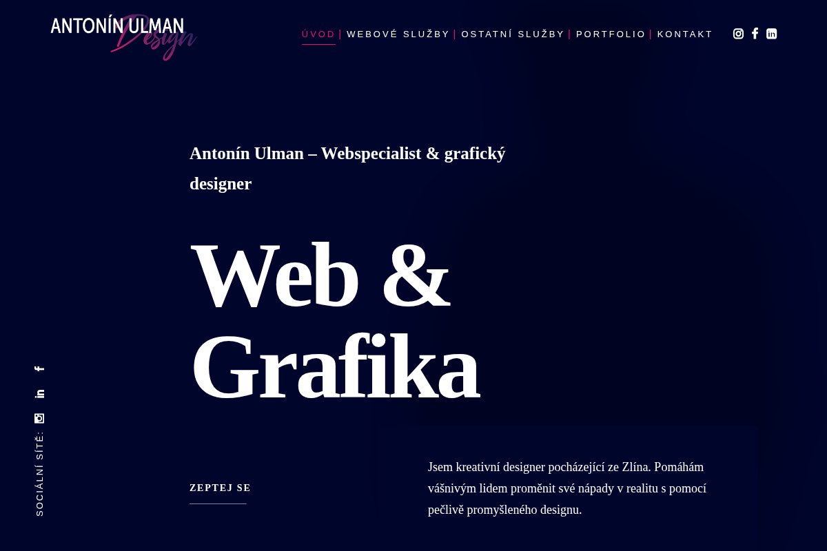 Tvorba webových stránek & grafiky - Antonín Ulman