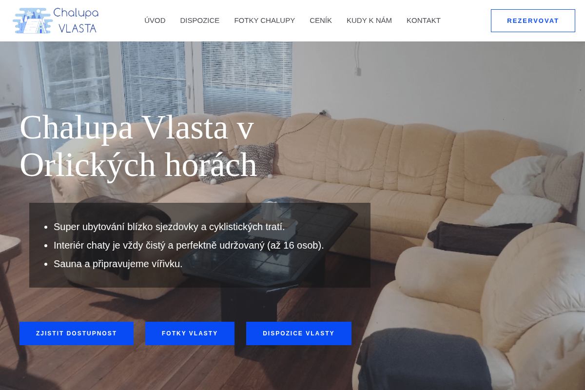 Chalupa Vlasta v Orlických horách