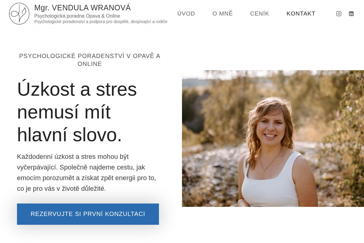 Mgr. Vendula Wranová, psycholog
