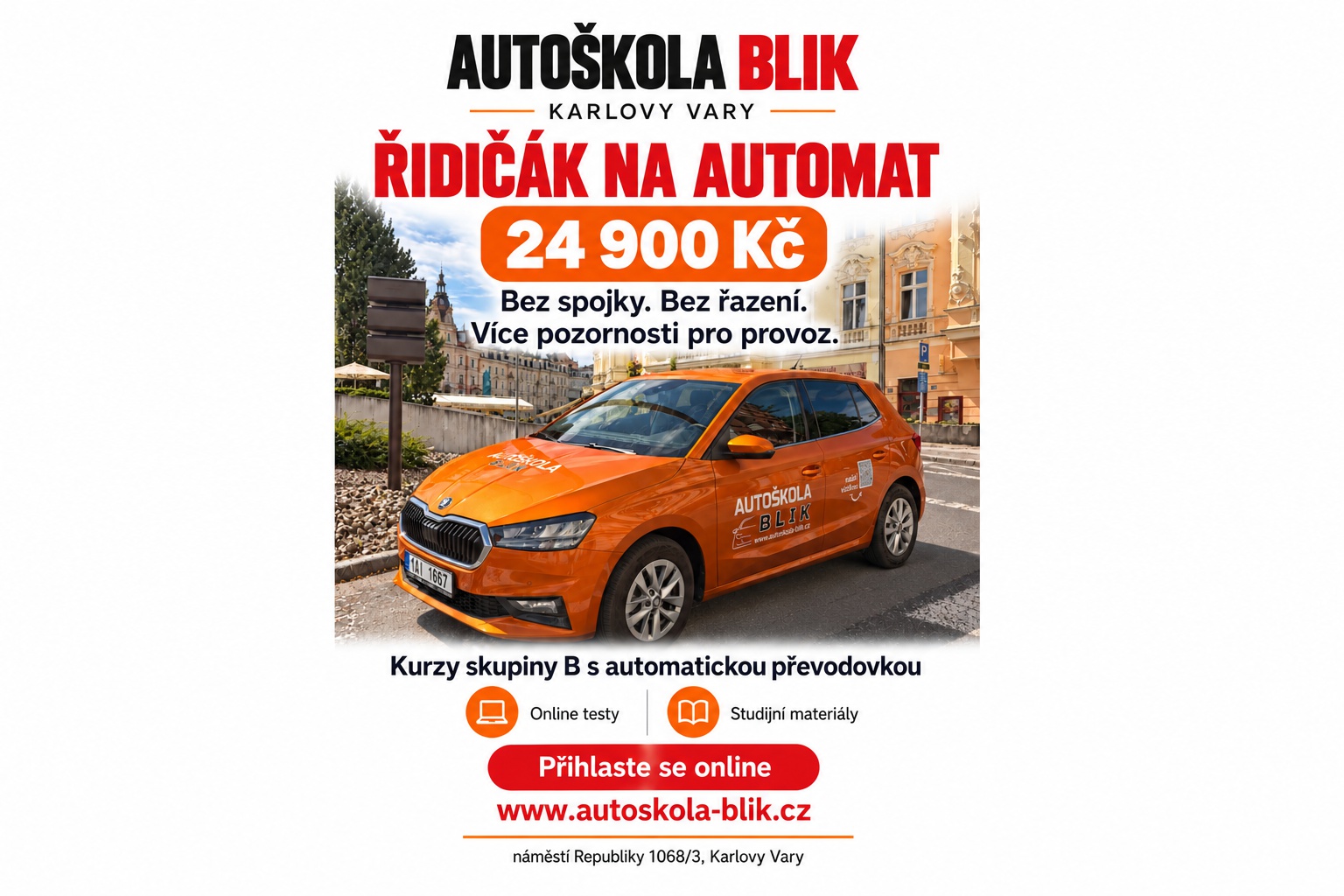Řidičák na automat – Karlovy Vary