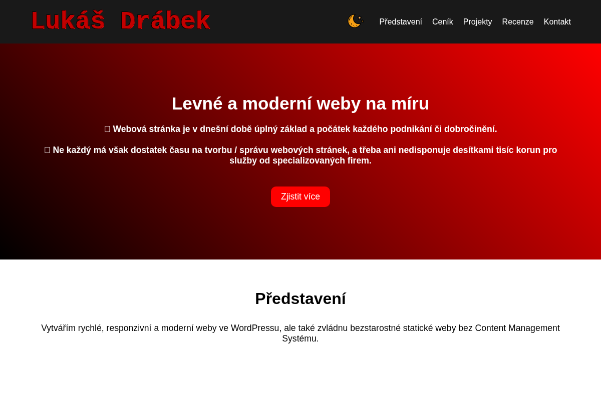 Weby na míru Lukáš Drábek