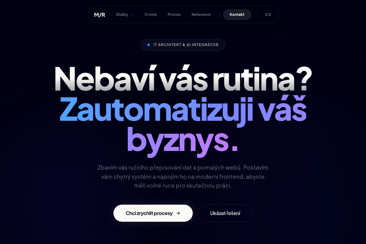 Weby & Automatizace – Matěj Rosenreiter