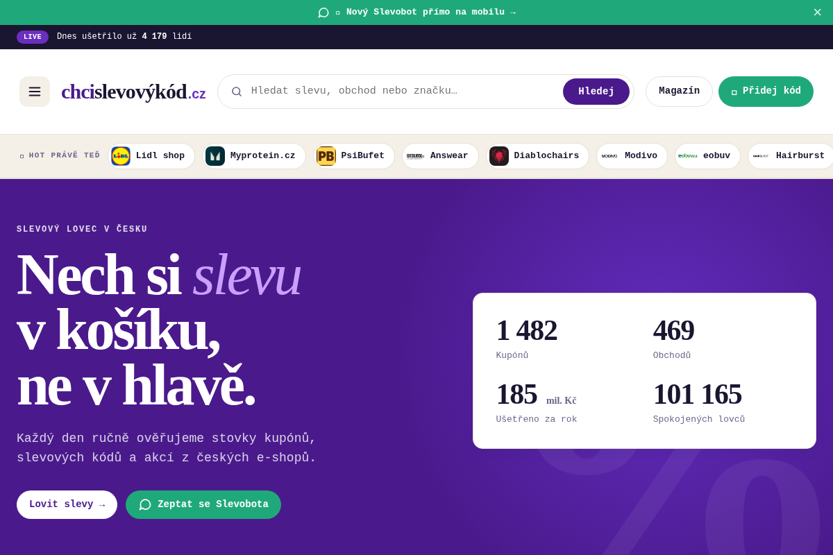 Chci slevový kód