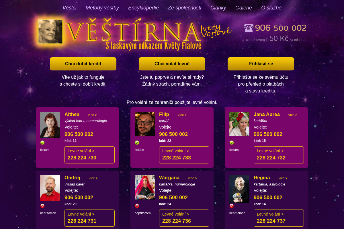 Věštírna Květy Fialové
