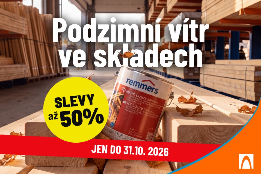 Podzimní vítr ve skladech, slevy až 50 %