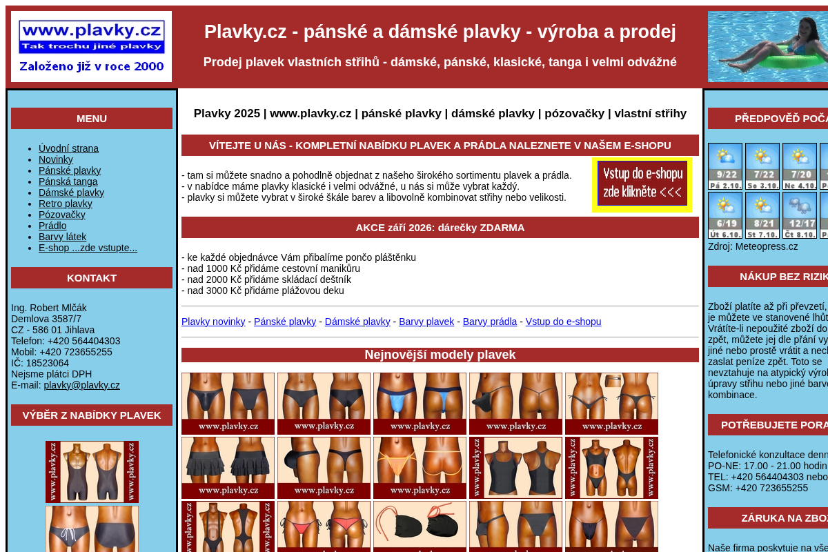 Plavky.cz - Ing. Robert Mlčák