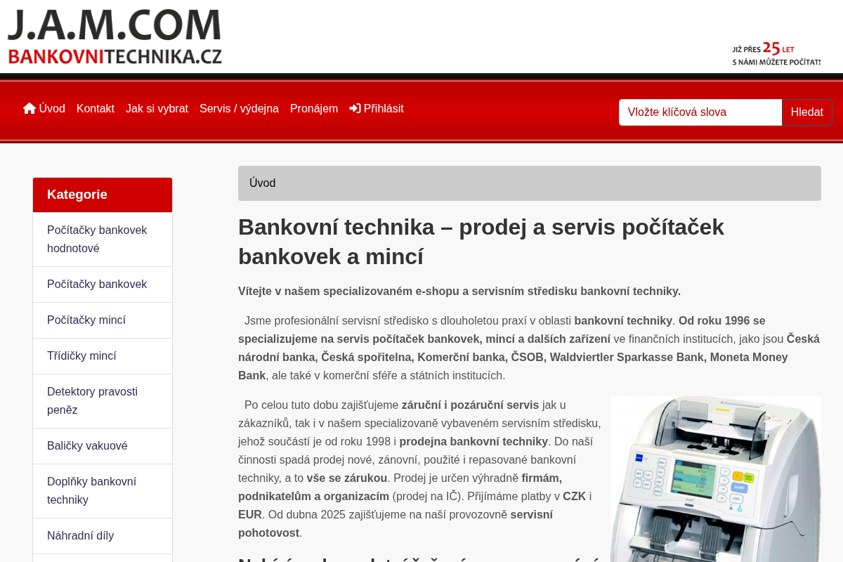 J.A.M.COM BANKOVNITECHNIKA.CZ