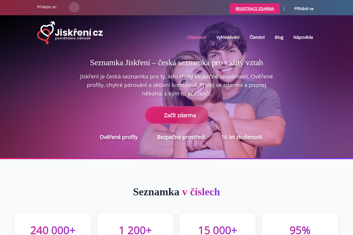 Seznamka Jiskření.cz