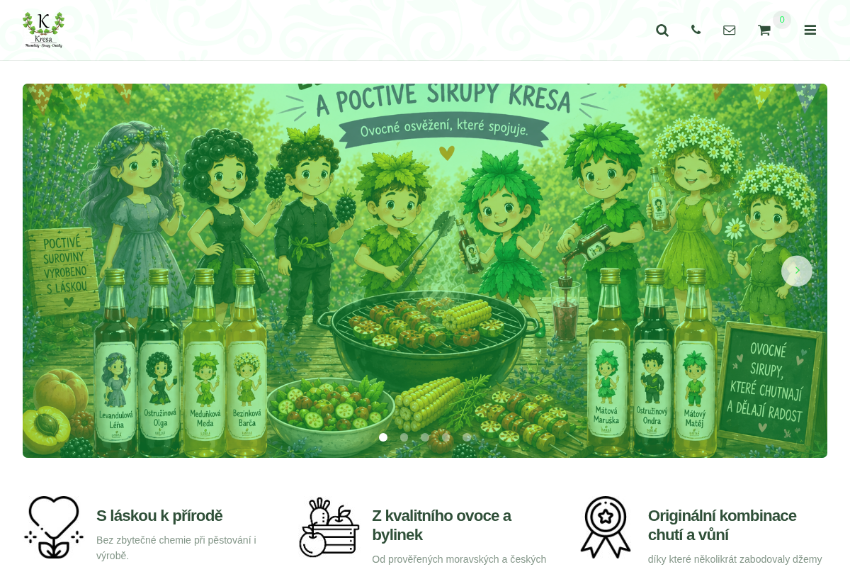 Kresa - marmelády, sirupy, omáčky