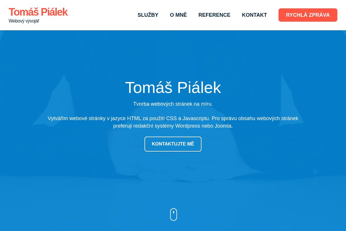 Tomáš Piálek - Webový vývojář