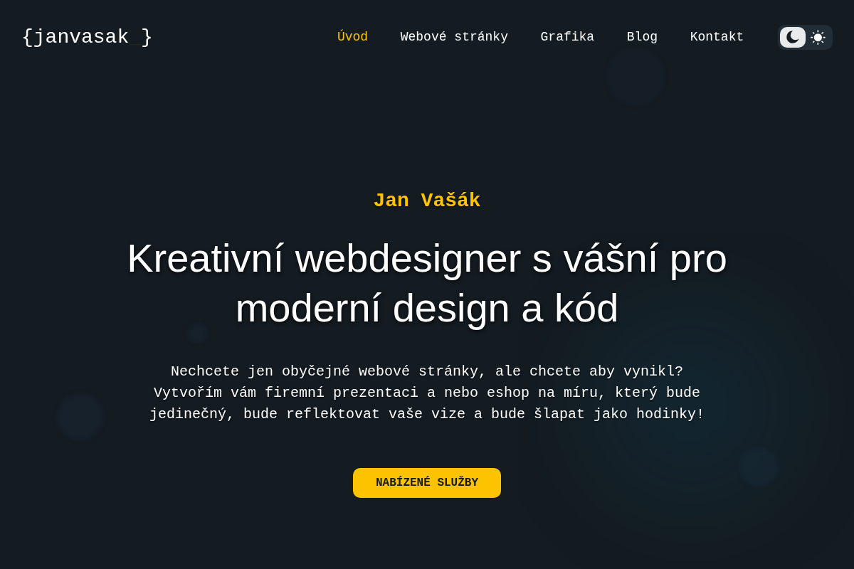 Jan Vašák - webové stránky a eshopy na míru