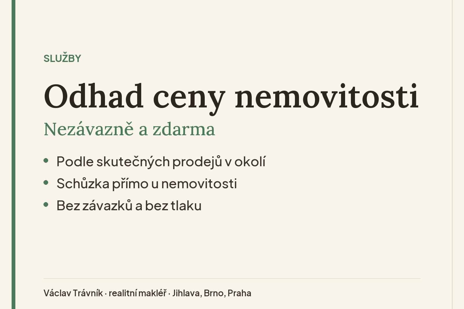 Odhad ceny nemovitosti zdarma