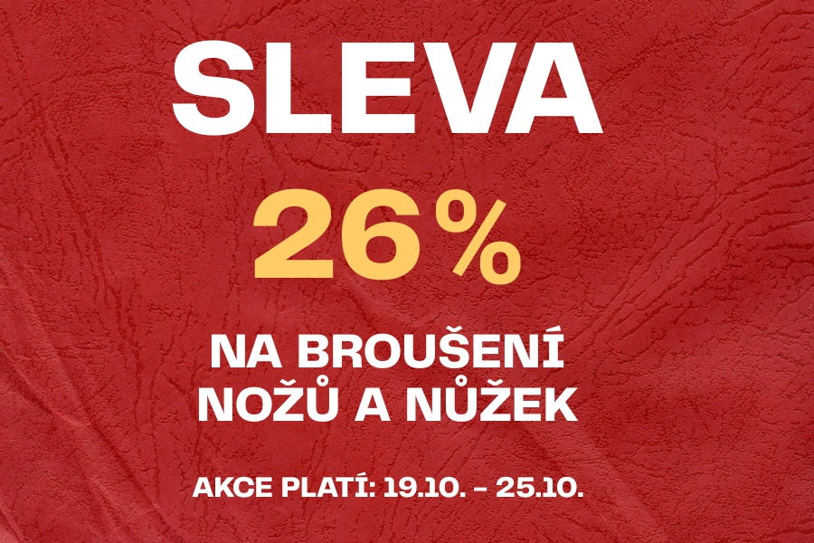 Sleva na broušení nožů a nůžek