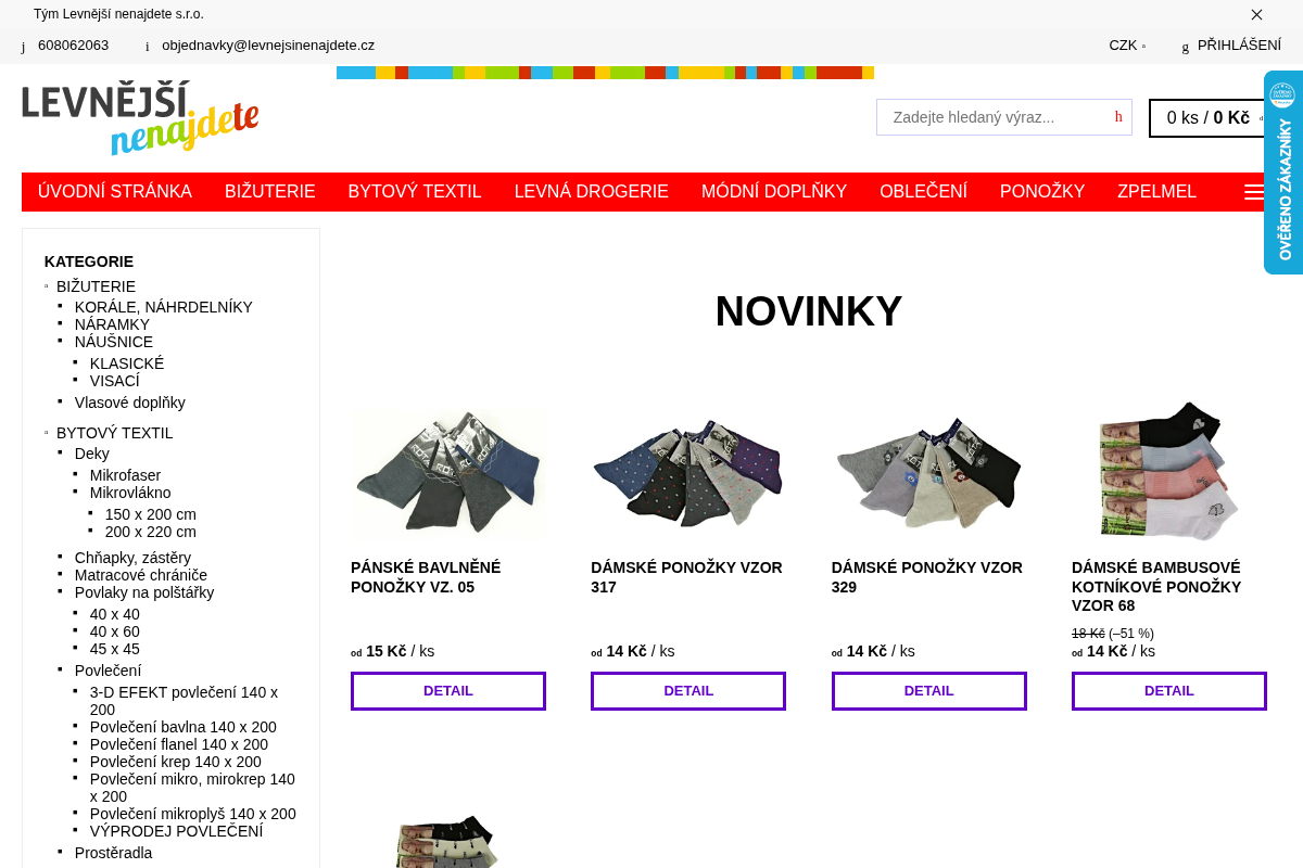 LEVNĚJŠÍ NENAJDETE s.r.o.