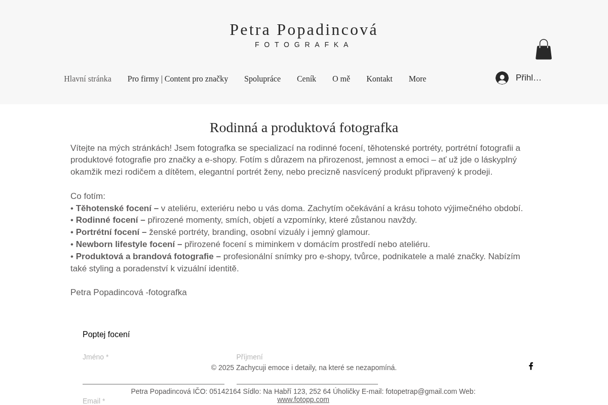 Fotografka Petra Popadincová