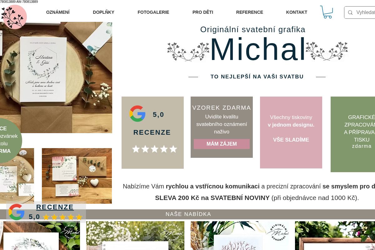 Originální svatební grafika Michal