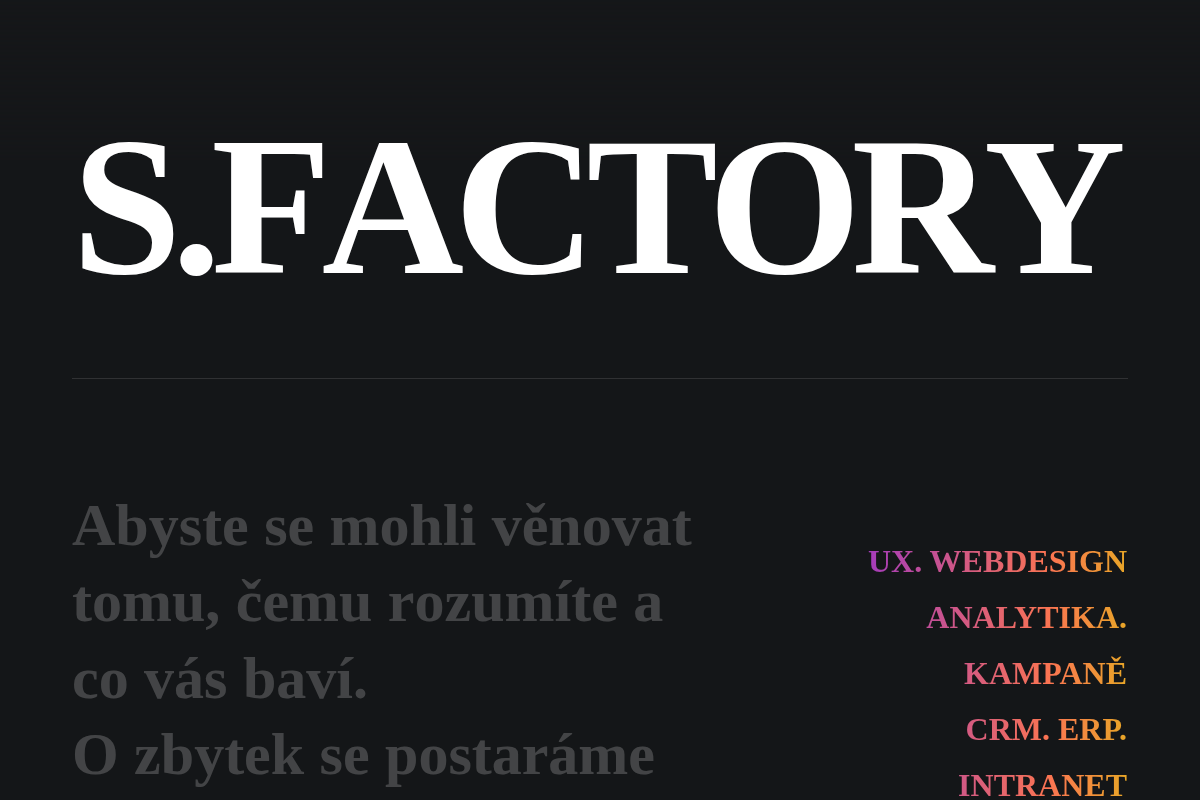 S. FACTORY, s.r.o.