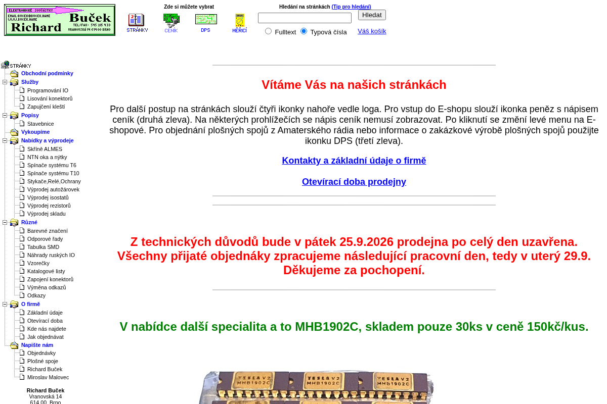 Buček - elektronické součástky