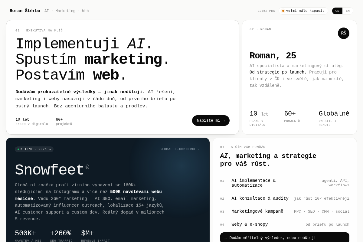Roman Štěrba – Tvorba webových stránek