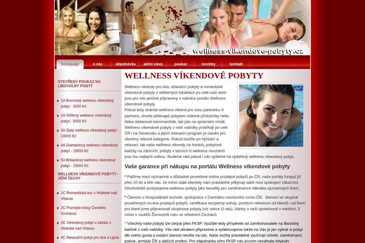 Wellness víkendové pobyty