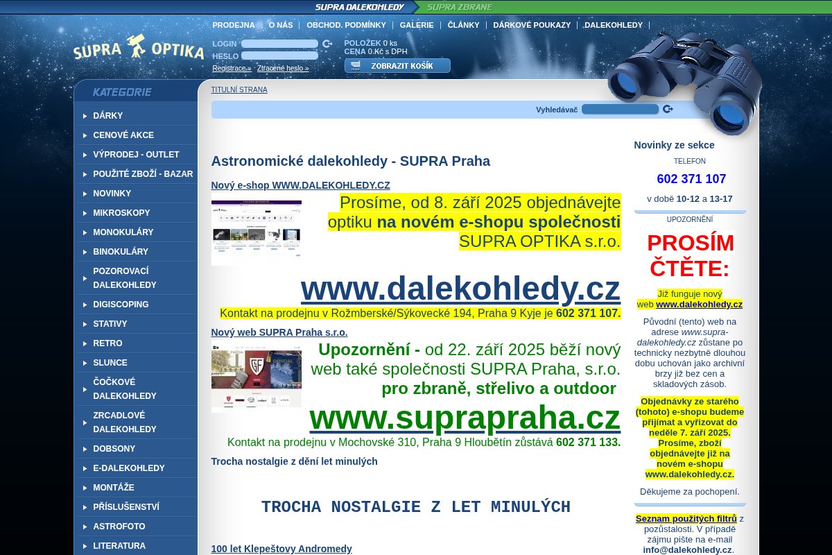 Supra-dalekohledy.cz