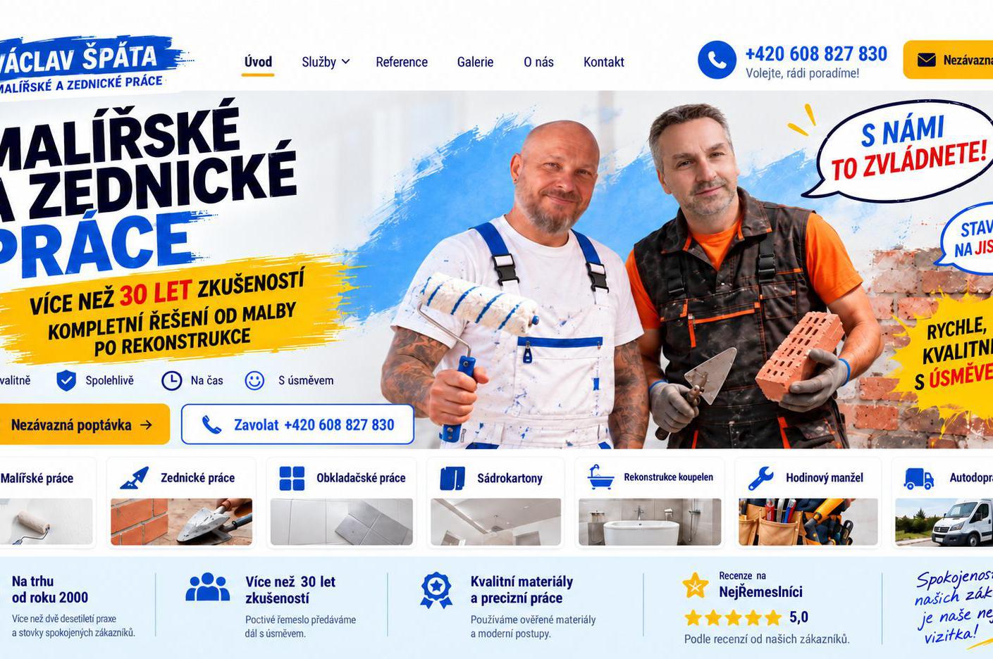 Malířské a zednické práce - Václav Špáta
