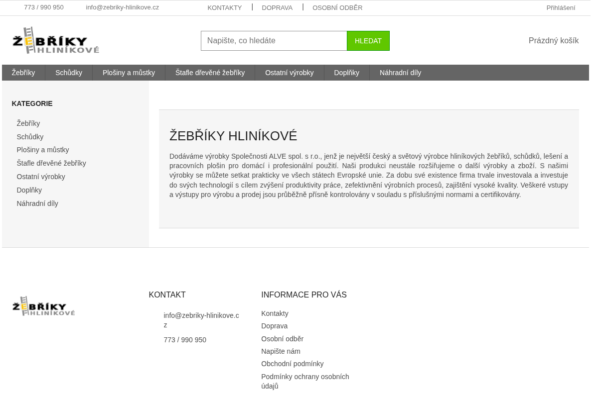 ŽEBŘÍKY-HLINÍKOVÉ.CZ