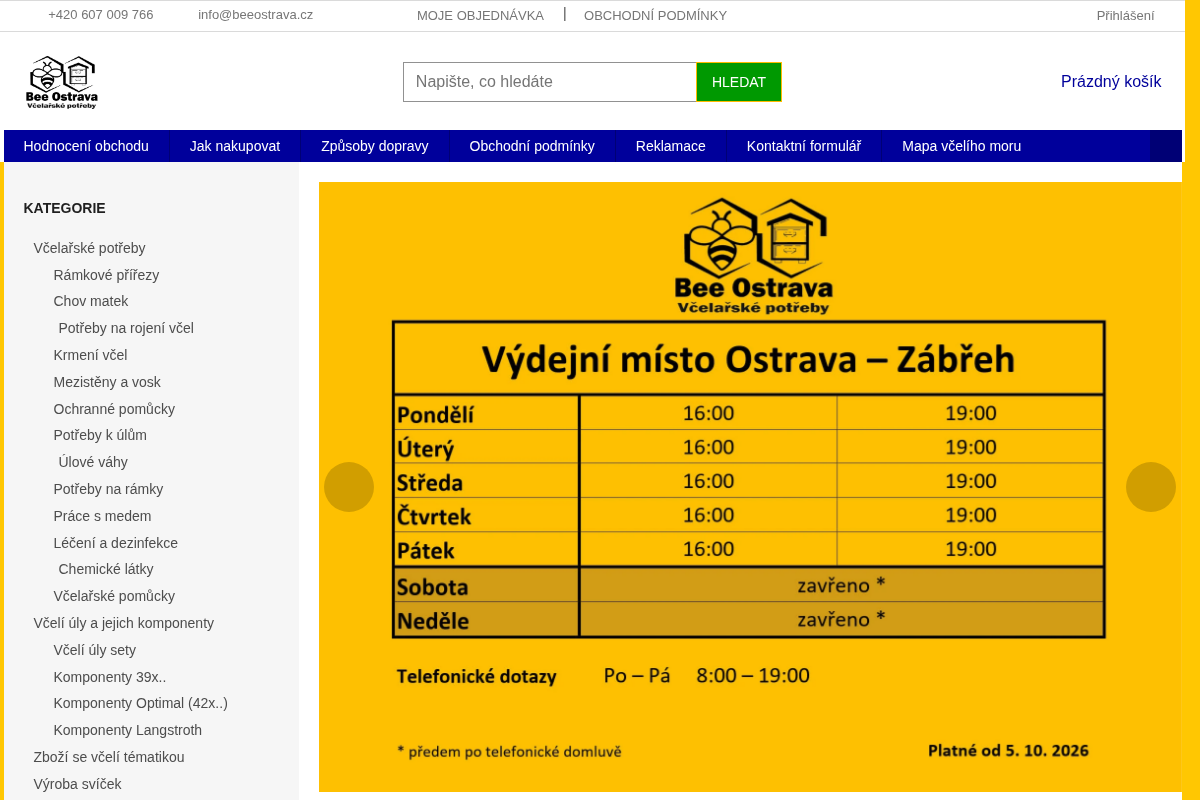 Bee Ostrava - Včelařské potřeby
