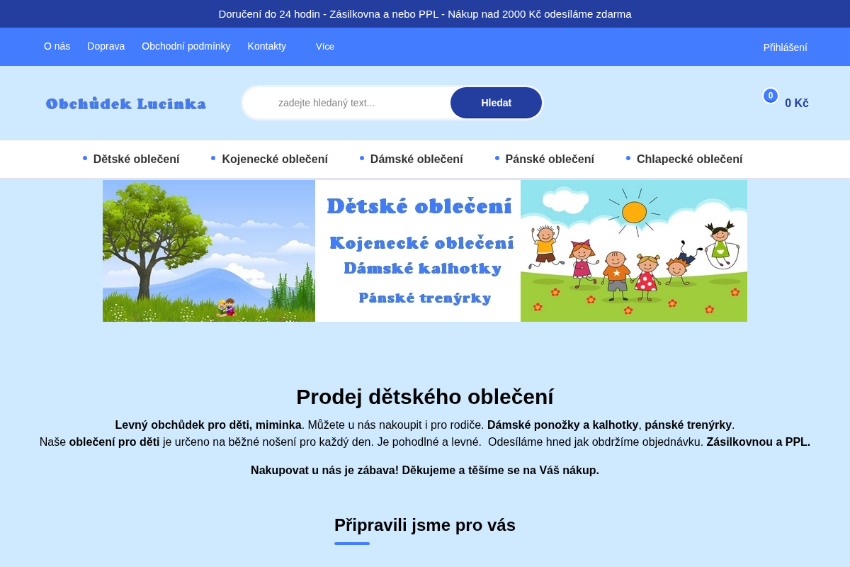 Obchůdek Lucinka | dětské oblečení