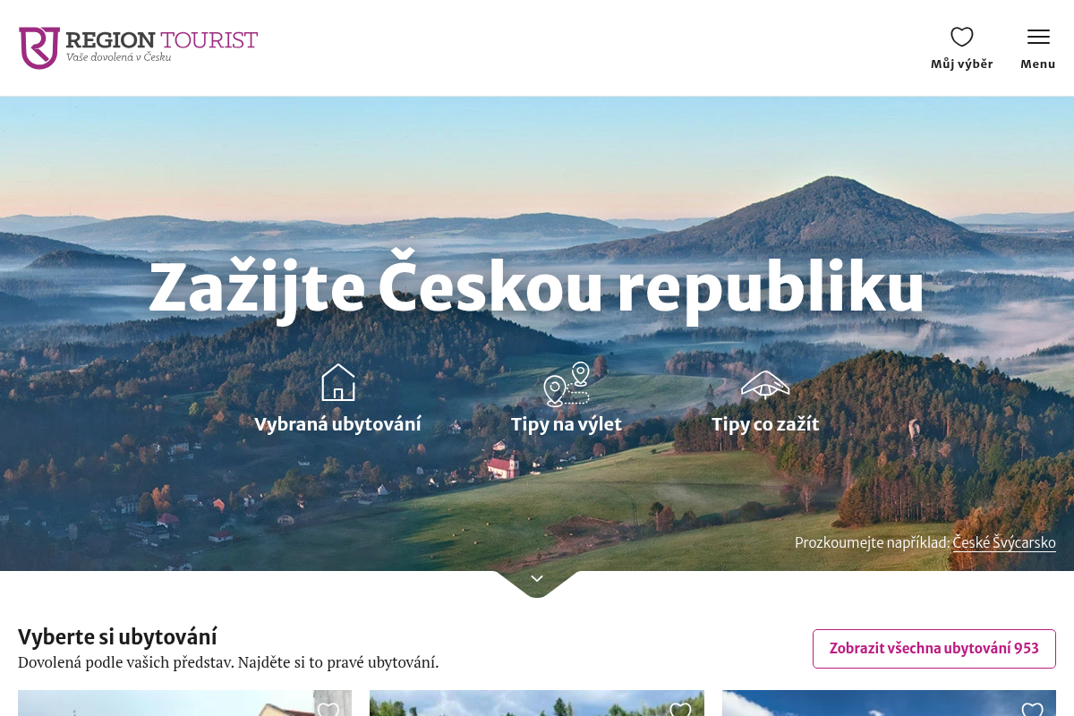 Regiontourist.cz - Vaše dovolená v Česku