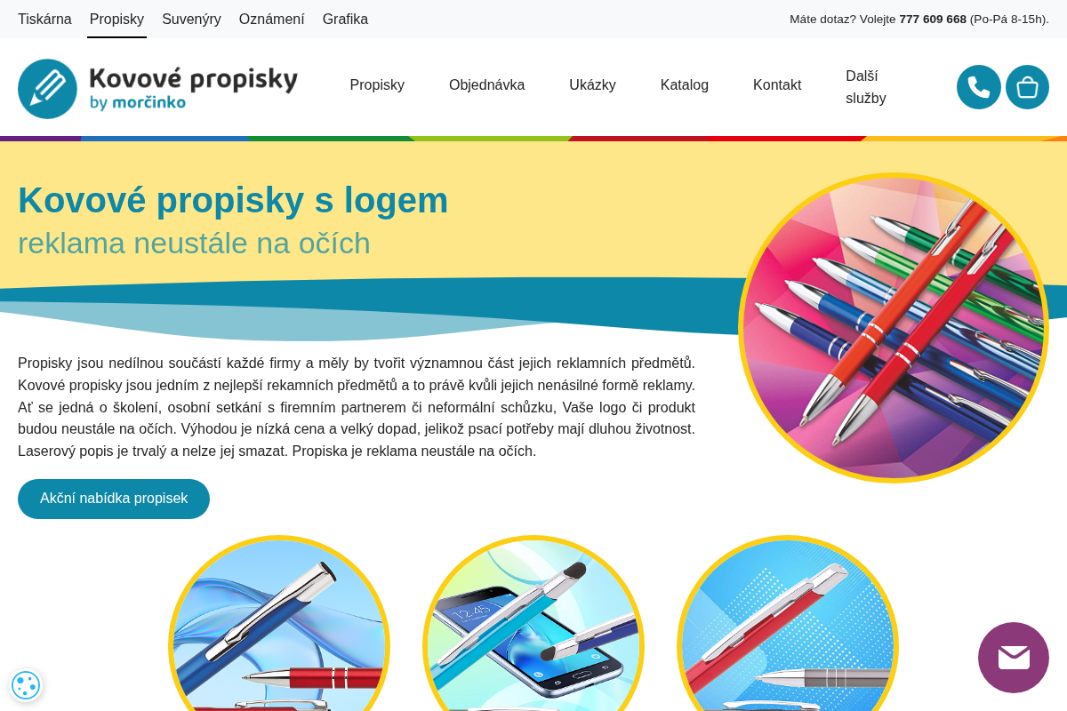 Kovové propisky