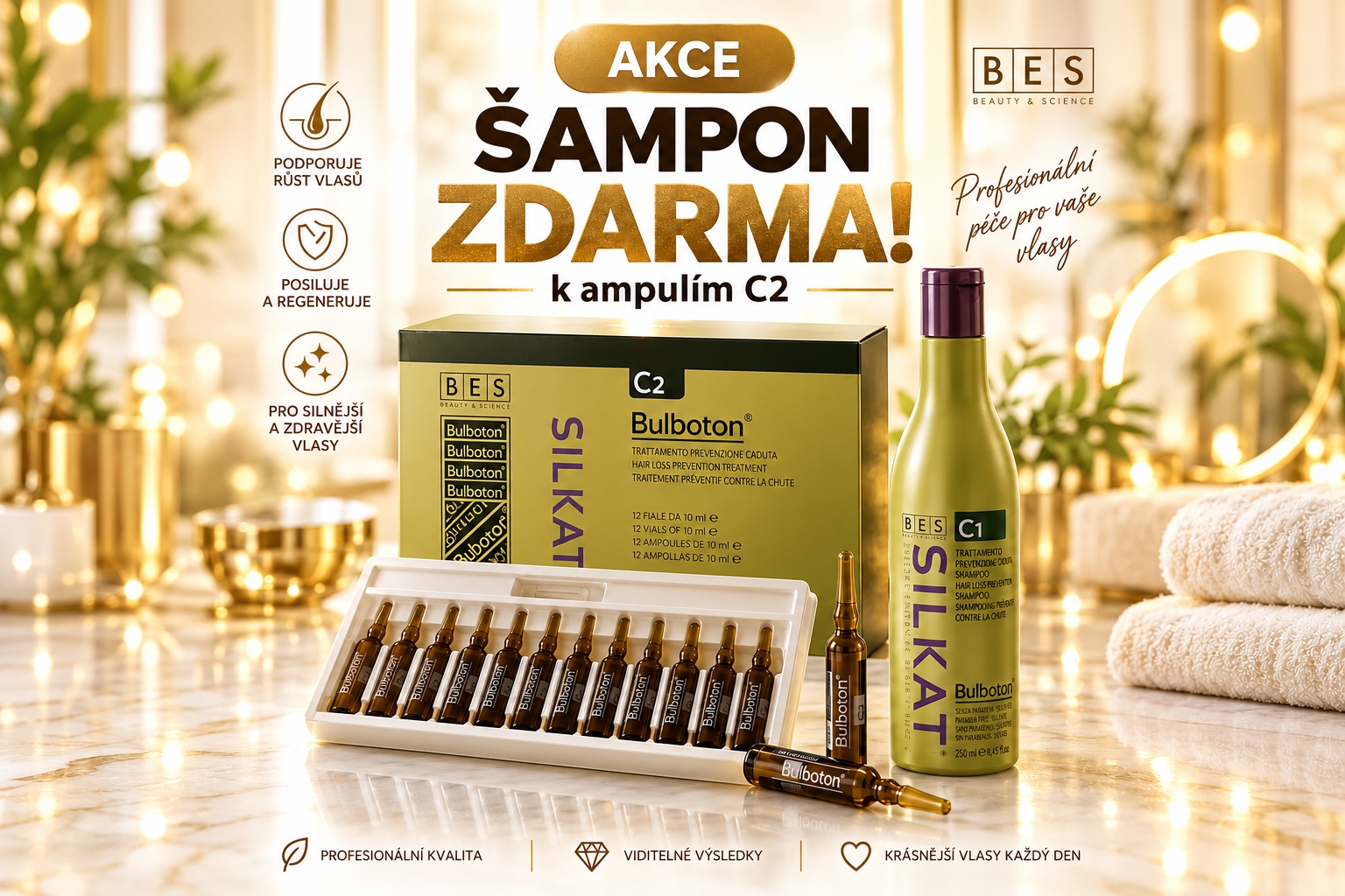 BES Silkat Bulboton C1 + C2 proti padání vlasů