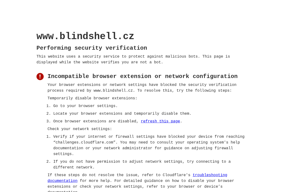 BlindShell.cz