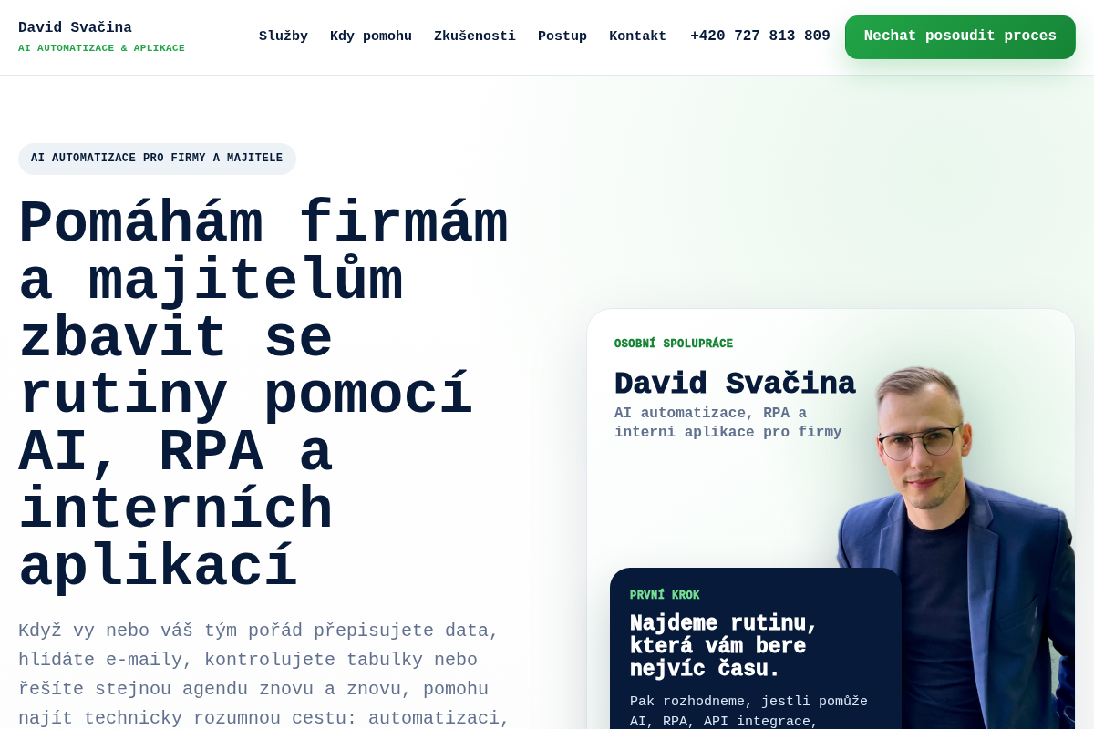Tvorba webových stránek David Svačina