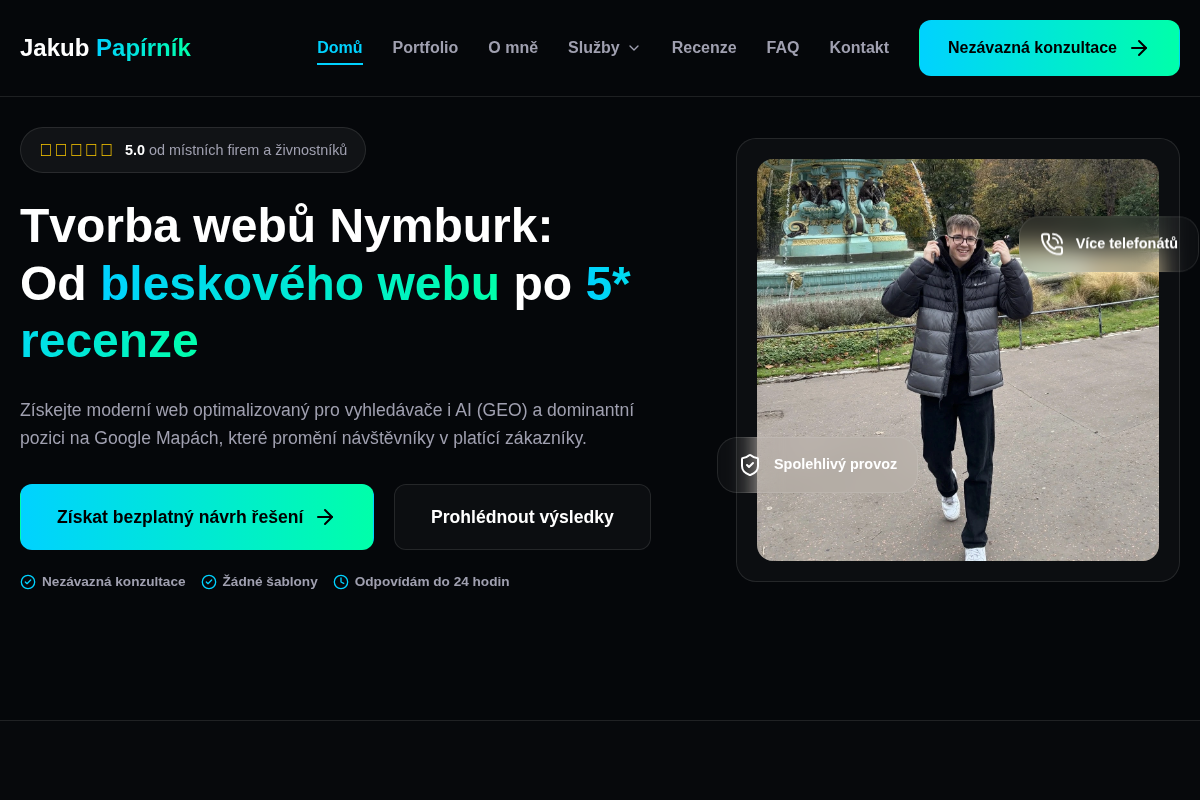 Jakub Papírník – Tvorba webů a automatizace