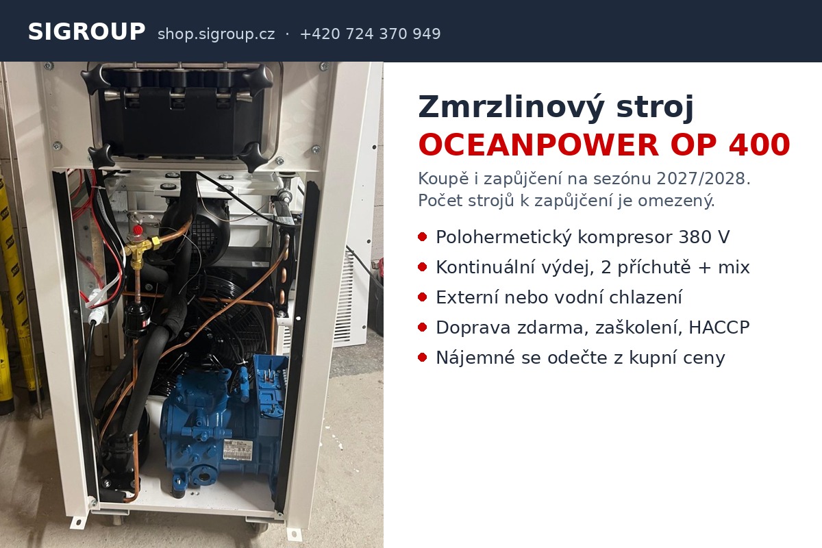 Zmrzlinový stroj Oceanpower OP 400 2+1 mix