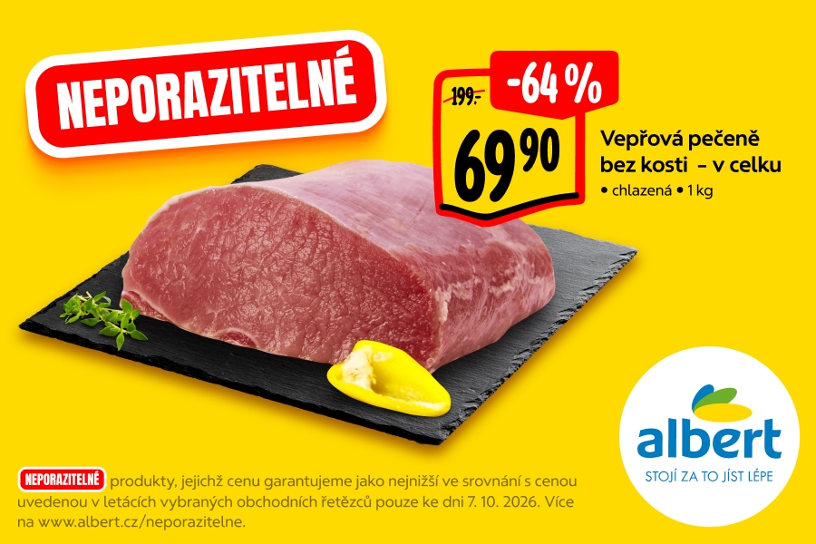 Vepřová pečeně bez kosti - v celku