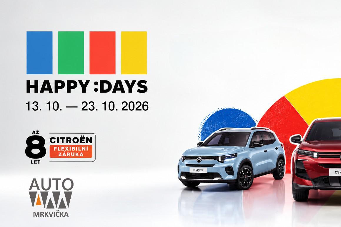 Exkluzivní nabídky pro 10 dnů Citroën Happy Days