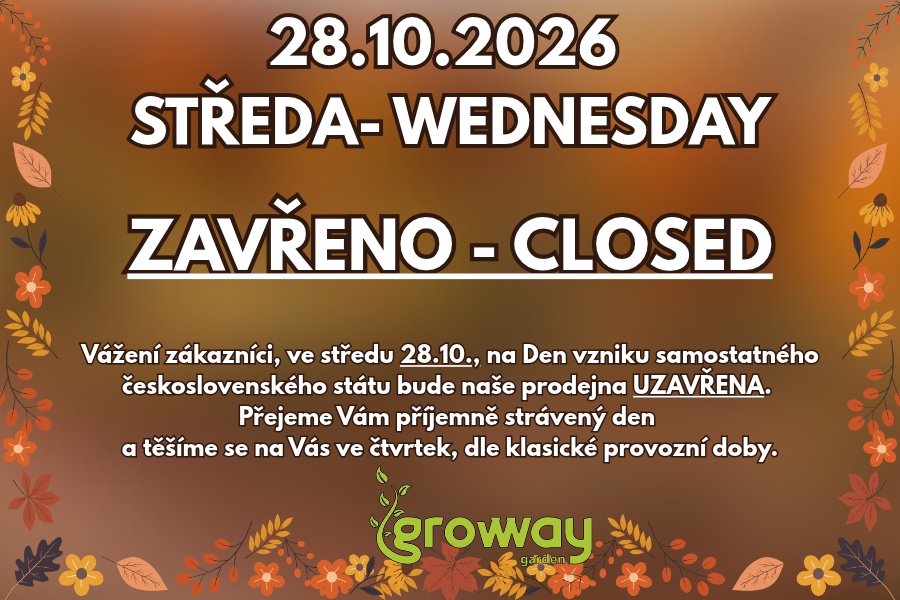 28.10.2026 - ZAVŘENO