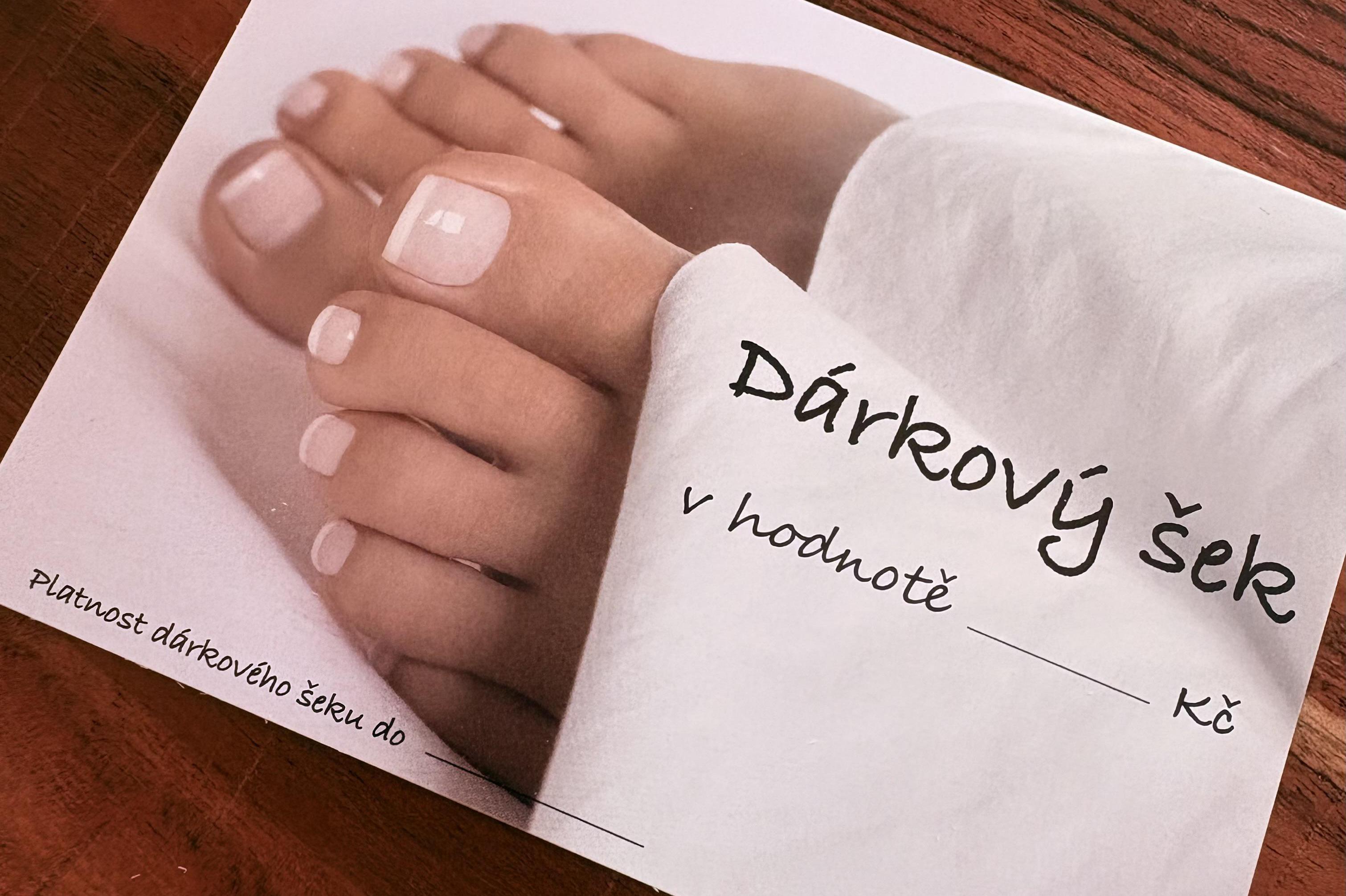 Dárkový poukaz na pedikúru v pohodlí Vašeho domova