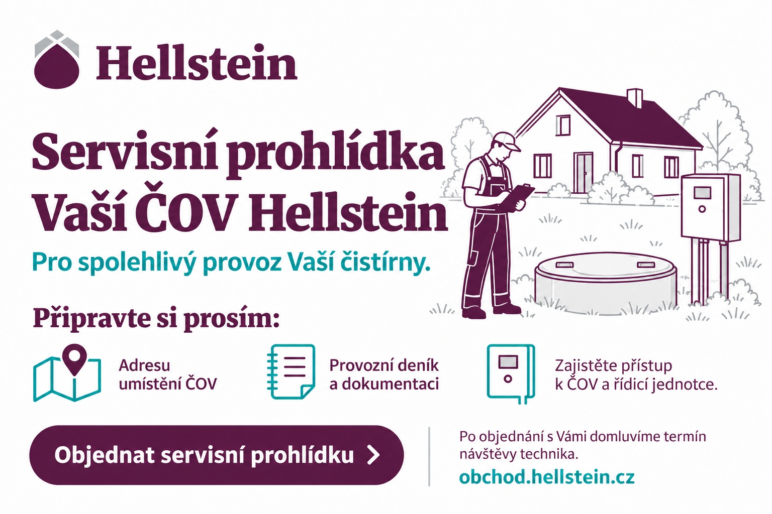 Servisní prohlídka Vaší ČOV Hellstein