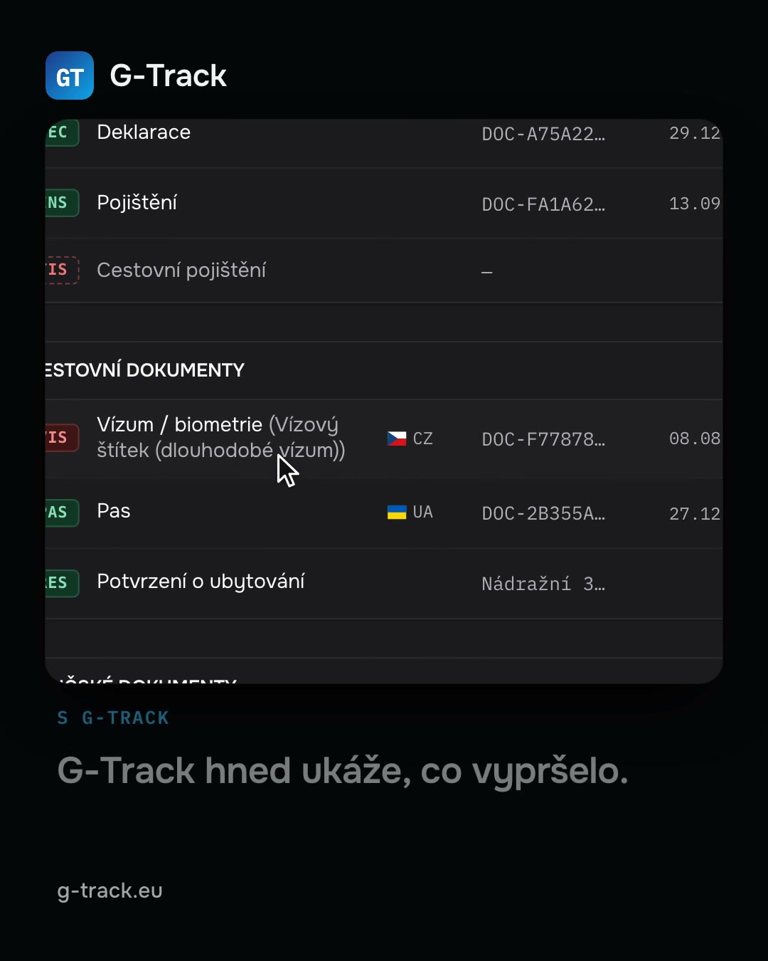 G-Track Software foto 2 (náhled videa)