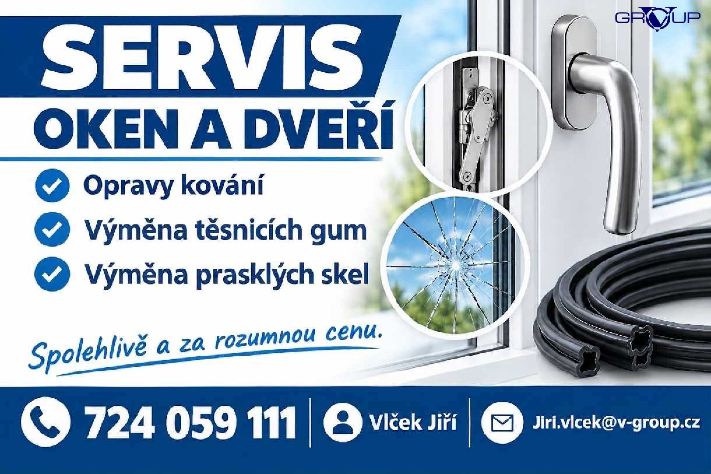 Servis oken a vchodových dveří