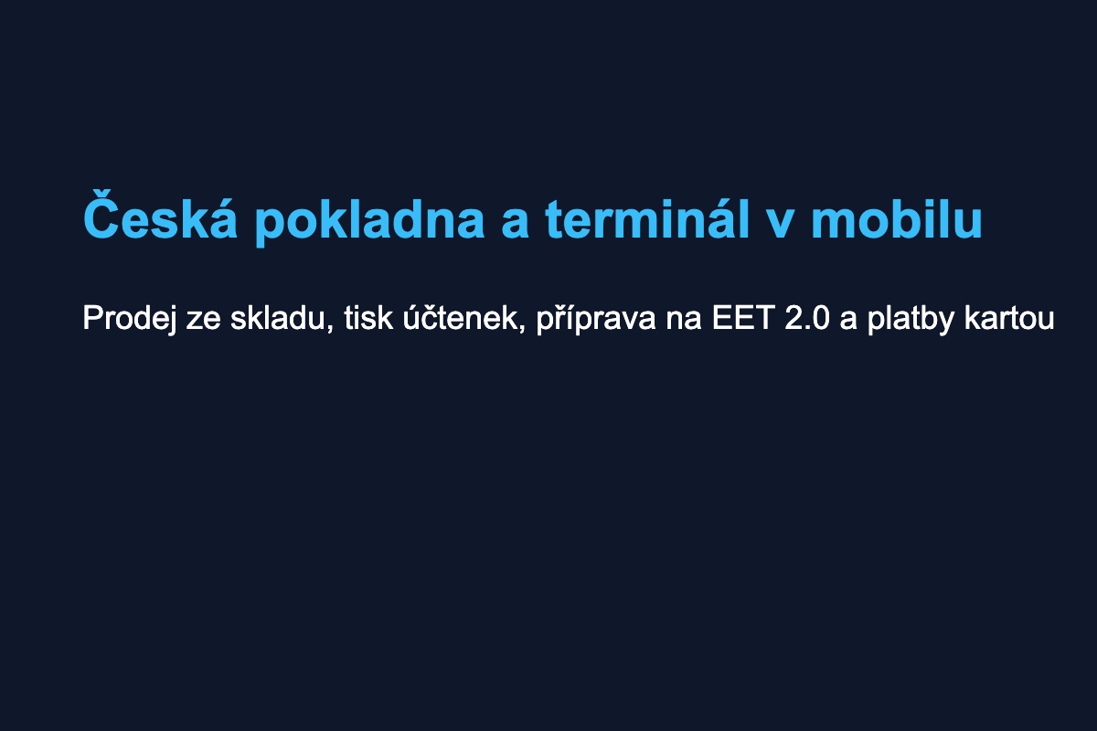 Česká pokladna a platební terminál v mobilu