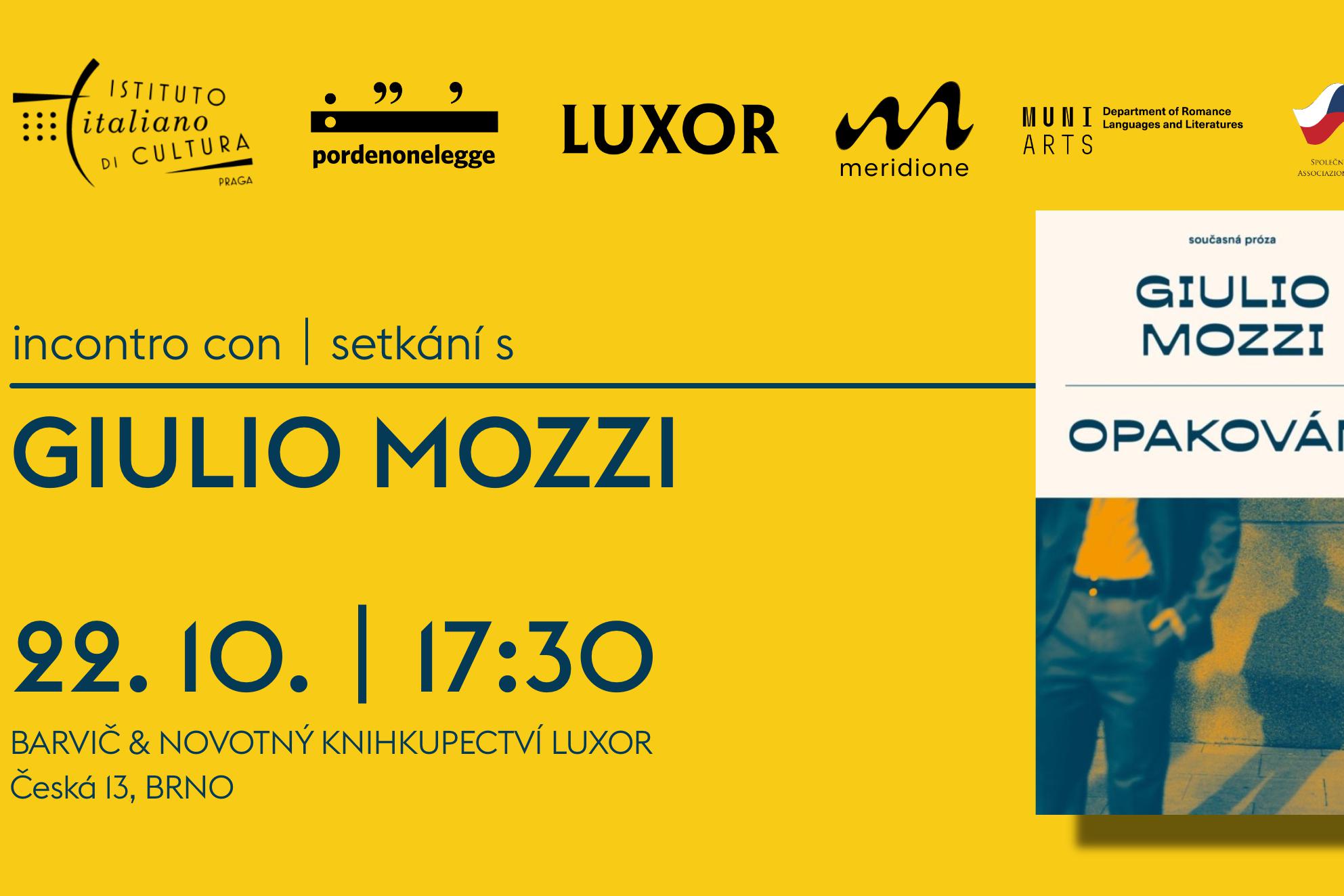 Setkání s italským spisovatelem Giuliem Mozzim