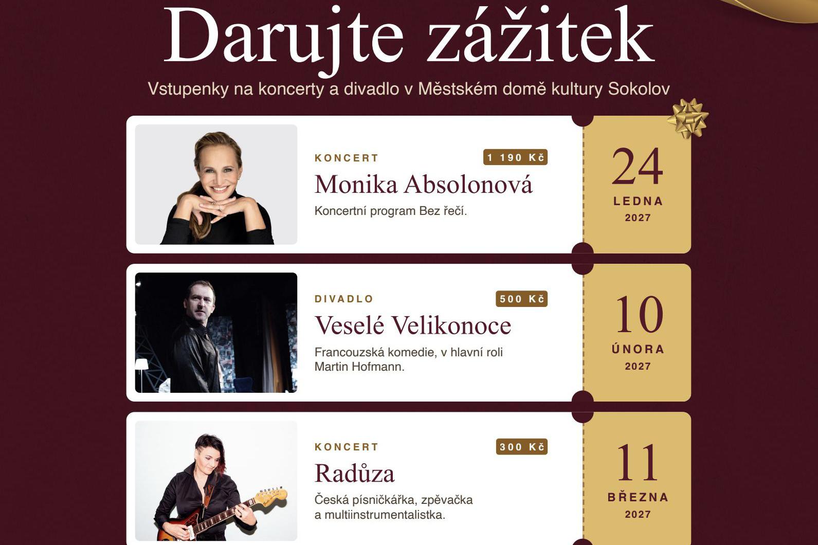 Tip na vánoční dárek - darujte kulturní zážitek